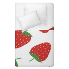 Seamless Pattern Fresh Strawberry Duvet Cover Double Side (single Size) by Sarkoni