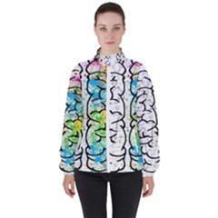 Brain Mind Psychology Idea Drawing Women s High Neck Windbreaker by Grandong