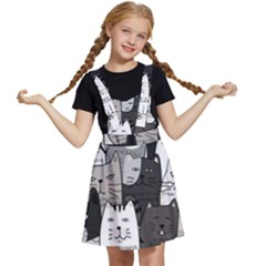 Cute Cat Hand Drawn Cartoon Style Kids  Apron Dress by Grandong