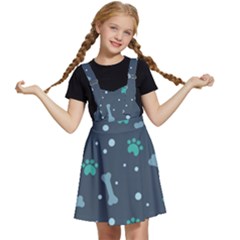 Bons Foot Prints Pattern Background Kids  Apron Dress by Grandong