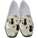 Cute Cat Seamless Pattern Women s Classic Loafer Heels View1