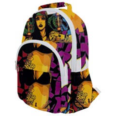 Xtreme Skateboard Graffiti Rounded Multi Pocket Backpack by Sarkoni