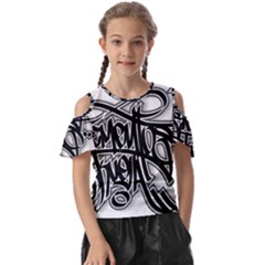 Hip Hop Music Drawing Art Graffiti Kids  Butterfly Cutout T-shirt by Sarkoni