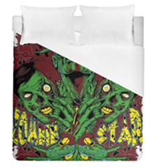 Zombie Star Monster Green Monster Duvet Cover (queen Size) by Sarkoni