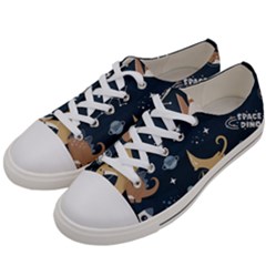 Space Theme Art Pattern Design Wallpaper Men s Low Top Canvas Sneakers by Proyonanggan