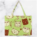 Cute Hand Drawn Cat Seamless Pattern Medium Tote Bag View1