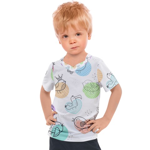 Cartoon Bird Cute Doodle Bird Kids  Sports T-shirt by Bedest