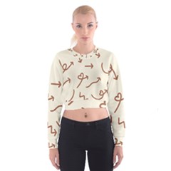 Abstract Arrow Sign Love Aesthetic Cropped Sweatshirt by Apen