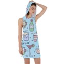 Drinks Cocktails Doodle Coffee Racer Back Hoodie Dress View1