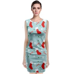 Christmas Pattern Classic Sleeveless Midi Dress by Apen