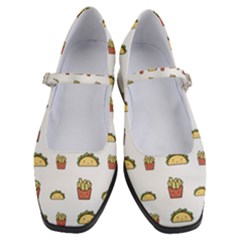 Fries Taco Pattern Fast Food Women s Mary Jane Shoes by Apen