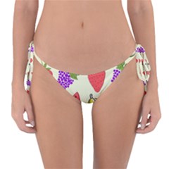 Fruits Pattern Background Food Reversible Bikini Bottoms by Apen