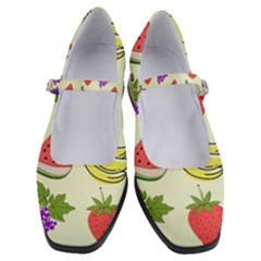 Fruits Pattern Background Food Women s Mary Jane Shoes by Apen