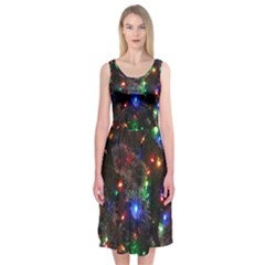 Christmas Lights Midi Sleeveless Dress by Apen