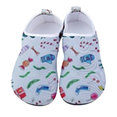 New Year Christmas Winter Pattern Women s Sock-style Water Shoes by Apen