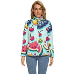 Fruits Sweet Pattern Women s Puffer Bubble Jacket Coat by Ravend