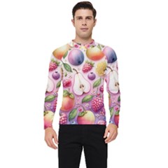 Fruits Apple Strawberry Raspberry Men s Long Sleeve Rash Guard by Ravend