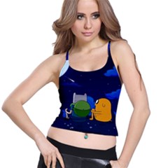 Adventure Time Jake And Finn Night Spaghetti Strap Bra Top by Sarkoni