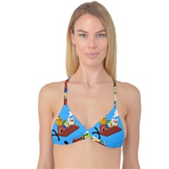 Cartoon Adventure Time Jake And Finn Reversible Tri Bikini Top by Sarkoni