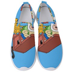 Cartoon Adventure Time Jake And Finn Men s Slip On Sneakers by Sarkoni