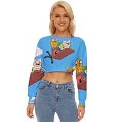 Cartoon Adventure Time Jake And Finn Lightweight Long Sleeve Sweatshirt by Sarkoni