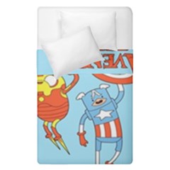 Adventure Time Avengers Age Of Ultron Duvet Cover Double Side (single Size) by Sarkoni