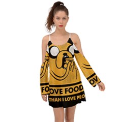 Adventure Time Jake  I Love Food Boho Dress by Sarkoni