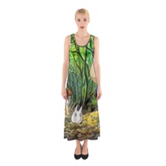 Anime My Neighbor Totoro Jungle Sleeveless Maxi Dress by Sarkoni