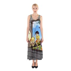 My Neighbor Totoro Sleeveless Maxi Dress by Sarkoni