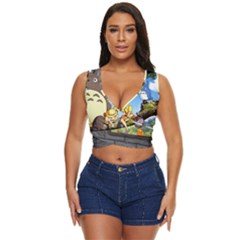 My Neighbor Totoro Women s Sleeveless Wrap Top by Sarkoni