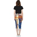 Digital Art Fantasy Impressionism Painting Ship Boat Psychedelic Peacock Mushroom Flamingos Hipwreck Inside Out Lightweight Velour Capri Leggings  View2