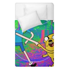 Jake And Finn Adventure Time Landscape Forest Saturation Duvet Cover Double Side (single Size) by Sarkoni