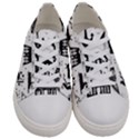 Dark Seamless Pattern Symbols Landmarks Signs Egypt Men s Low Top Canvas Sneakers View1