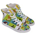 Egypt Travel Items Icons Set Flat Style Men s Hi-Top Skate Sneakers View3