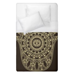 Hamsa Hand Drawn Symbol With Flower Decorative Pattern Duvet Cover (single Size) by Hannah976