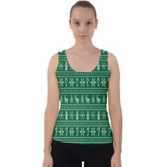 Wallpaper Ugly Sweater Backgrounds Christmas Velvet Tank Top by artworkshop