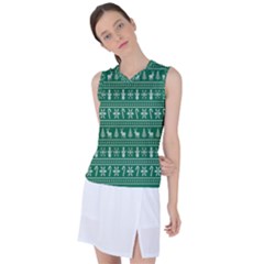 Wallpaper Ugly Sweater Backgrounds Christmas Women s Sleeveless Sports Top by artworkshop