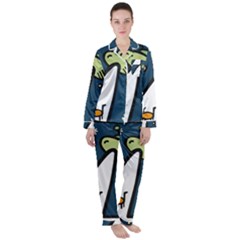 Ufo Alien Unidentified Flying Object Women s Long Sleeve Satin Pajamas Set	 by Sarkoni