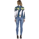 Ufo Alien Unidentified Flying Object Women s Long Sleeve Revers Collar Cropped Jacket View4