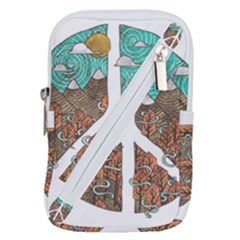 Psychedelic Art Painting Peace Drawing Landscape Art Peaceful Belt Pouch Bag (large) by Sarkoni