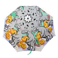 Mouse Cheese Tail Rat Mice Hole Folding Umbrellas by Sarkoni