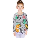 Mouse Cheese Tail Rat Mice Hole Kids  Long Sleeve T-Shirt View1