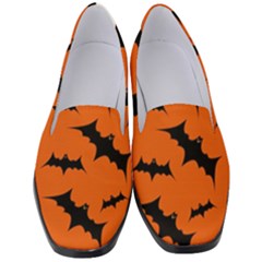 Halloween Card With Bats Flying Pattern Women s Classic Loafer Heels by Hannah976