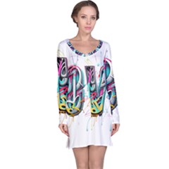 Graffiti Love Long Sleeve Nightdress by essentialimage