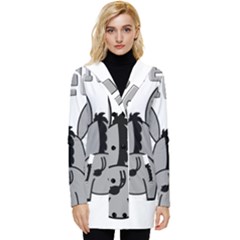 Donkey Ass Funny Nice Cute Floppy Button Up Hooded Coat  by Sarkoni
