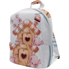 House Pet Animal Cute Zip Up Backpack by Sarkoni