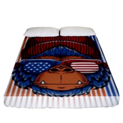 Gorilla Ape Zoo Mammal Usa Fitted Sheet (king Size) by Sarkoni