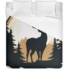 Deer Wildlife Nature Duvet Cover (california King Size) by Sarkoni