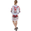 Santa Glasses Yoga Chill Vibe Long Sleeve Hoodie Dress View2