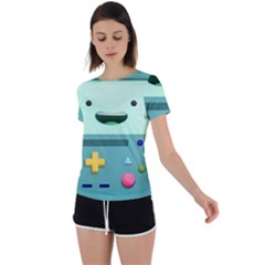 Bmo Adventure Time Back Circle Cutout Sports T-shirt by Bedest